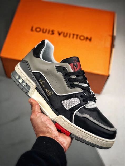 virgil louis vuitton sneakers grey low|Louis Vuitton sneakers men.